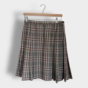 Pendleton Plaid Pleated Wool Skirt 10